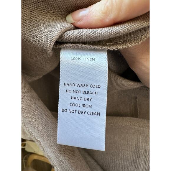 All Row Taupe Strapless Raw Pleat Front Design Back Zip Maxi Dress S - Picture 7 of 12